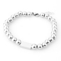 Japanese And Korean Style Ladies Hot Sale Silver Jewelry Stainless Steel Jewelry Bracelet Steel Ball Bangles